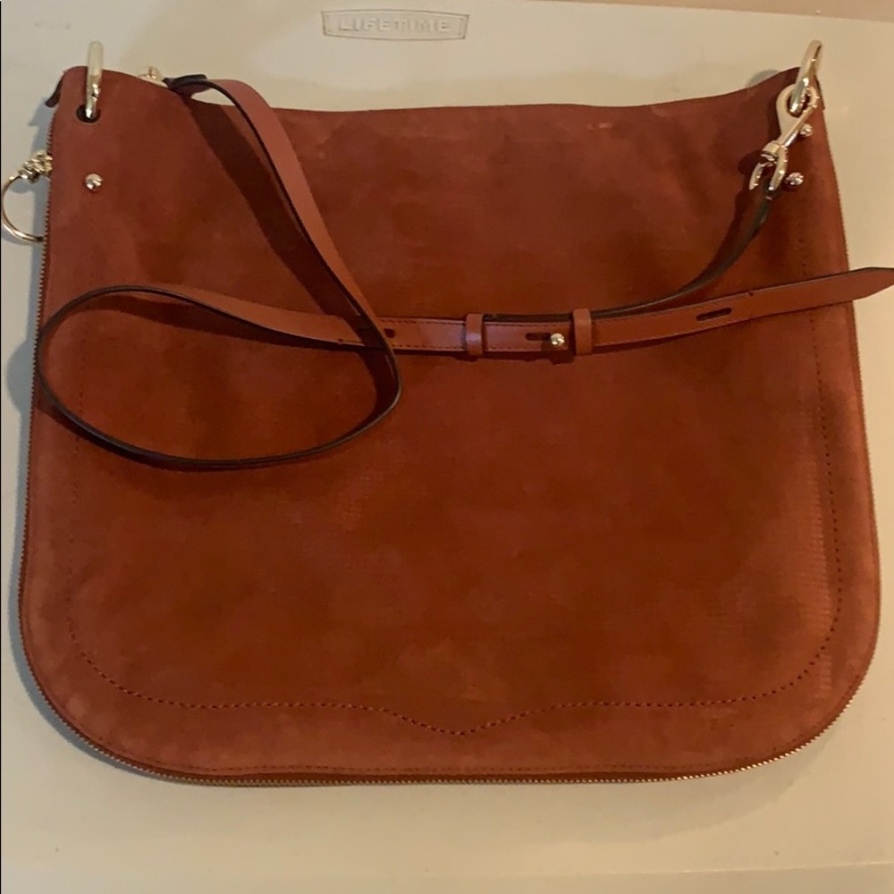 Rebecca minkoff  suede rust color shoulder